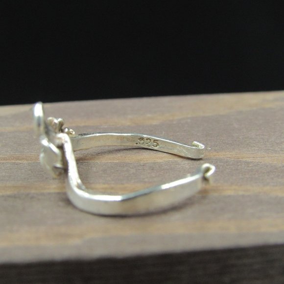 Size 6 Sterling Silver Rustic Floral Open Band - Picture 4 of 7